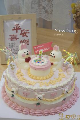 小动物兔子蛋糕