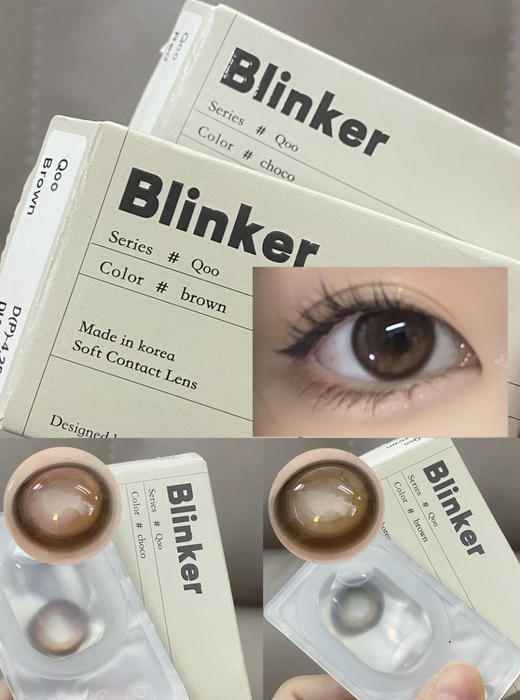 blinker·年抛 柔光珠/雾光珠 灵动感直接焊住 水光感也是绝绝子 高光设计也太可了吧！14.2mm/双眼备注度数 商品图1