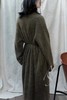 Swaying  云白色/橄榄绿绒感毛羽长外套 商品缩略图3