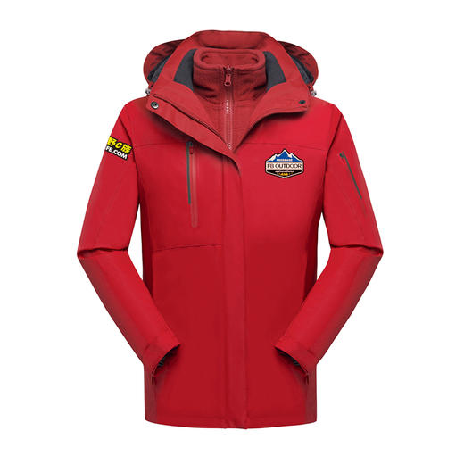 （预售）（10天内发出）自由基地秋冬新抓绒内胆两件套多功能保暖冲锋衣男女同款队服定制NMJ-2002 商品图12