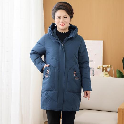TH-2201 羽绒服女中长款中老年人秋冬装外套中年加肥加大码加厚棉袄 商品图8