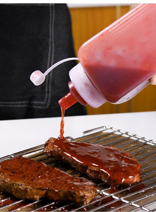 方形宽口挤酱瓶 800ml 大口径挤压瓶番茄沙拉酱油壶等大容量挤酱瓶 商品图2