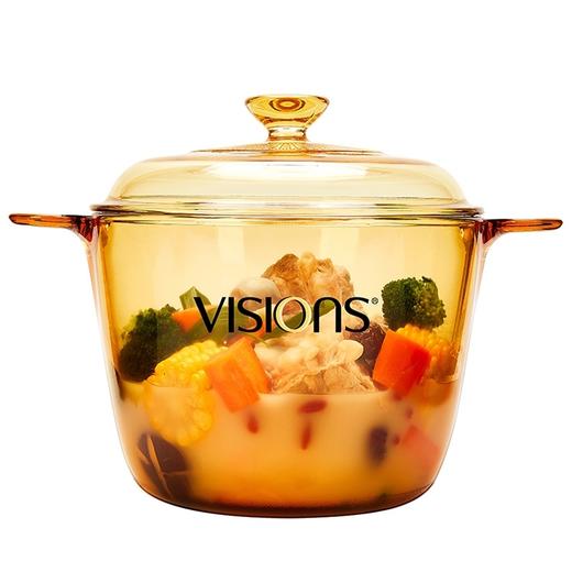 美国康宁晶彩养生锅3.5升+1.2升（两件套）玻璃锅耐高温燃气可明火直烧 商品图1