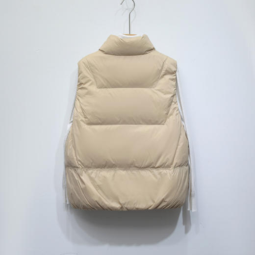 「3款配色！2022秋冬新款」柔菇菇羽绒服女 纯色均码立领简约大口袋背心宽松外套上衣 商品图3