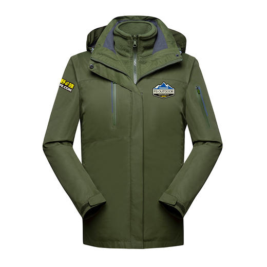 （预售）（10天内发出）自由基地秋冬新抓绒内胆两件套多功能保暖冲锋衣男女同款队服定制NMJ-2002 商品图13