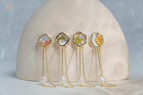 【三生石•正念】梅兰竹菊多用巴洛克珍珠胸针