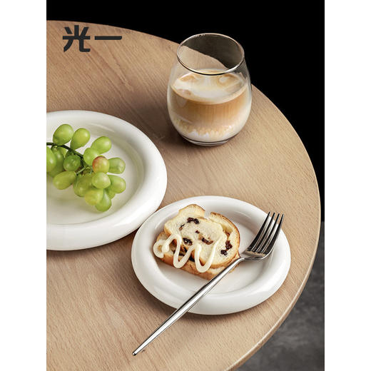 北欧 ins风 陶瓷西餐圆形 牛排甜品 胖胖平盘 商品图4