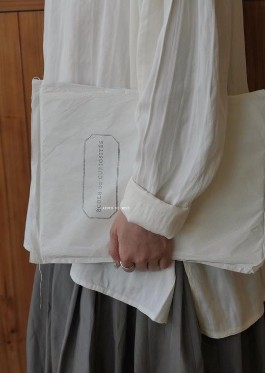 ECOLE DE CURIOSITES 条纹电力纺真丝圆领衬衫(Made in France) 商品图10