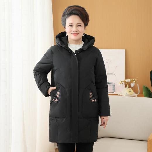 TH-2201 羽绒服女中长款中老年人秋冬装外套中年加肥加大码加厚棉袄 商品图6