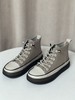 西村名物2021秋冬新款高帮小白鞋平底单鞋百搭休闲鞋女板鞋X21DS45221 商品缩略图7