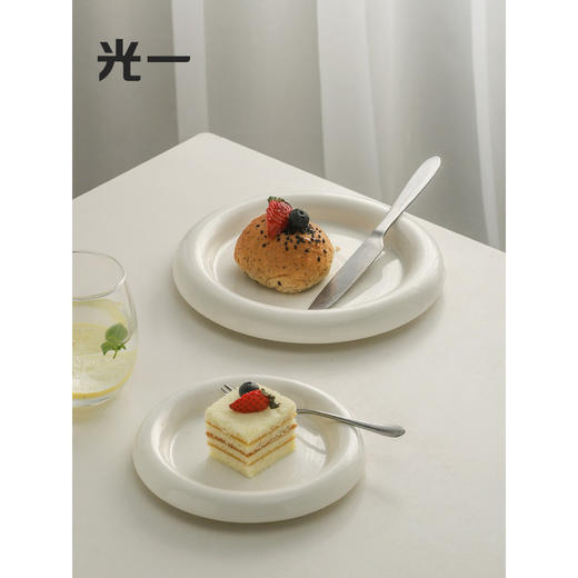 北欧 ins风 陶瓷西餐圆形 牛排甜品 胖胖平盘 商品图0