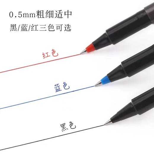 日本进口uni三菱UB-155直液式走珠笔0.5mm商务耐水性签字笔学生中性笔uniball笔黑红蓝文具用品商务办公黑色签字笔ub155水笔 商品图4
