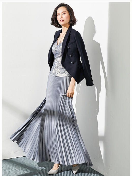 “藏青色”J20143779A颈袖添香新款时尚修身装西服显瘦小西装外套女长袖J20143779A单西 商品图1