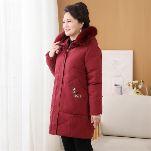 TH-2201 羽绒服女中长款中老年人秋冬装外套中年加肥加大码加厚棉袄 商品图3