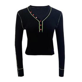 抽条V领百搭女衫