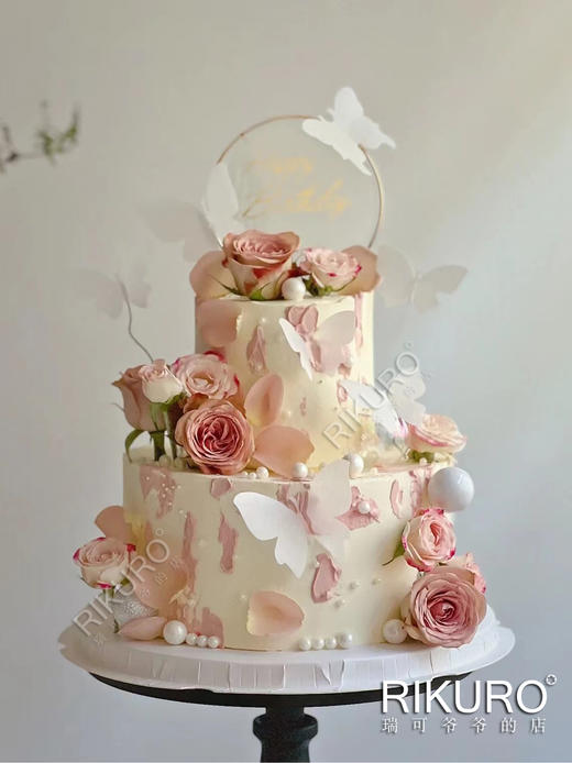 【复古卡布玫瑰】鲜花鲜奶蛋糕 商品图0