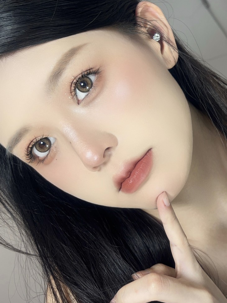 LitchiCream年抛隐形眼镜 栗子枫叶14.5mm 1副/2片-VVCON美瞳网24