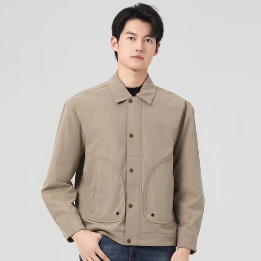 圣得西男士时尚休闲翻领夹克2025年秋季新款时尚中青年茄克外套男 商品图2