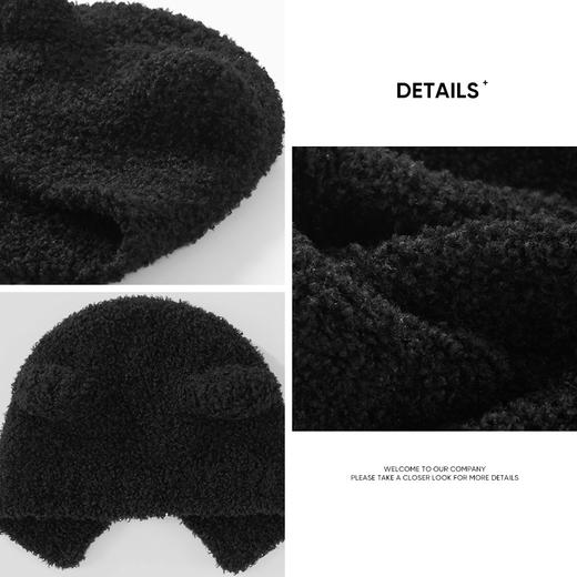 「3款配色！小熊护耳帽」秋冬日系保暖软萌毛线帽子女 毛绒可爱针织帽潮冷帽潮配饰 商品图3