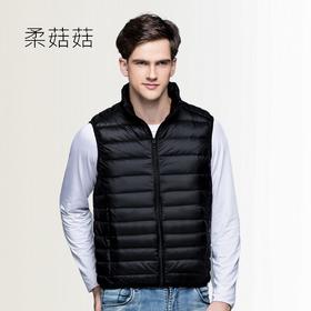 「6款配色！2022秋冬新款」柔菇菇轻薄羽绒服男 90绒马甲纯色立领外套上衣