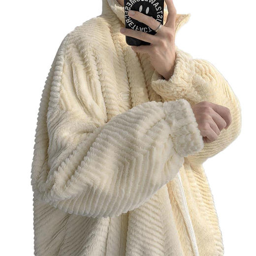 潮流冬季加绒加厚棉衣棉服外套宽松保暖立领棉袄my59 商品图3