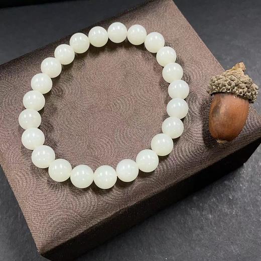 和田玉羊脂白玉单圈-8mm 商品图0