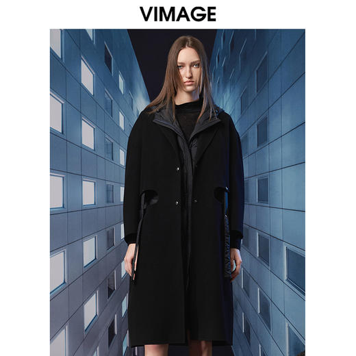  VIMAGE纬漫纪冬季新款宽松保暖假两件羽绒服外套V1811417 商品图3