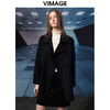 VIMAGE纬漫纪冬季新款翻领洋气显瘦中长款外套V1814404 商品缩略图0