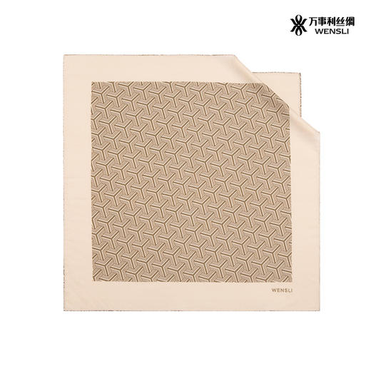 双面印花丝羊毛围巾-锁清秋 商品图2