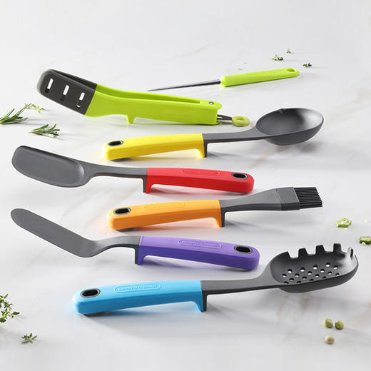 【耐高温尼龙材质】摩飞 硅胶厨具7件套 多种组合 实用挂孔设计 耐高温、安全、无毒 商品图4