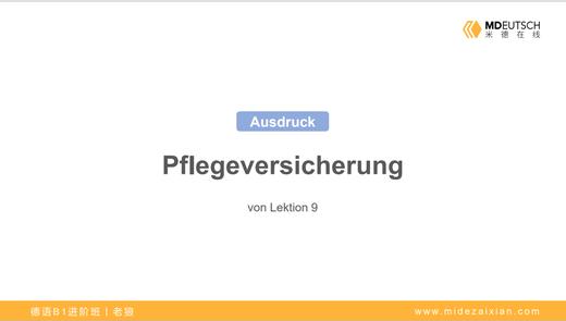 【表达】Pflegeversicherung丨L9 商品图0