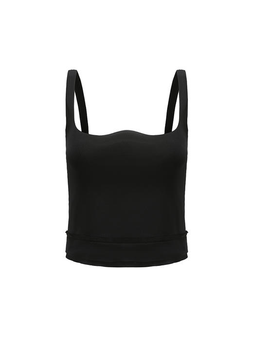 【山峦】水流领弹力修身针织吊带上衣/230012 商品图4