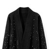 黑色亮片小香风厚款御姐风短款抽绳收腰风衣开衫CC-66-88312 商品缩略图4