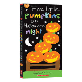 英文原版绘本 Five Little Pumpkins on Halloween Night 万圣节的五个小南瓜 万圣节 英文版