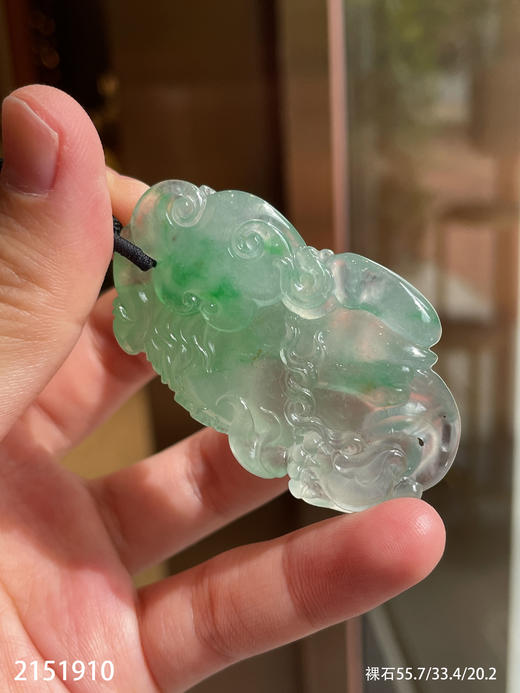 近玻璃飘翠霸王貔貅裸石【2151910】具体价格微信咨询 商品图8