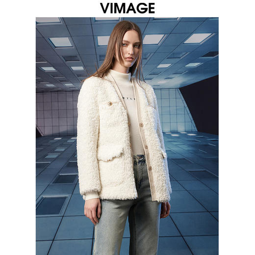 VIMAGE纬漫纪冬季新款保暖洋气显瘦外套女V1814437 商品图5