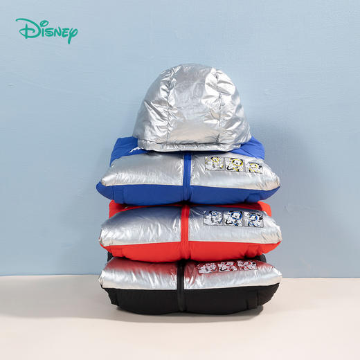 【商场同款】迪士尼童装冬季新品儿童保暖羽绒服男童撞色拼接连帽外套214DS0234 商品图3