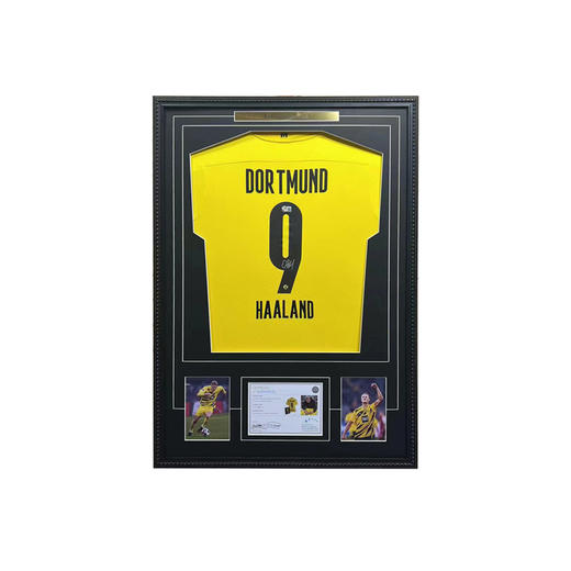 收藏系列 哈兰德 多特队9号黄色 亲笔签名球衣 EM证书 商品图0