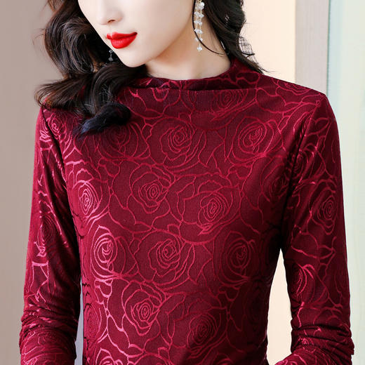 时尚洋气加绒加厚打底衫保暖内搭上衣KQL-781 商品图5