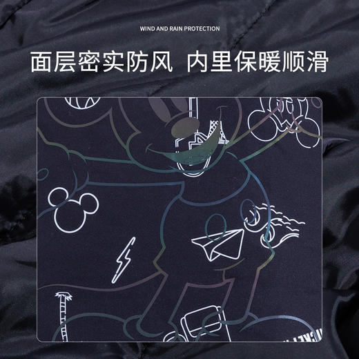 【商场同款】迪士尼童装秋冬新品儿童保暖夹棉外套时尚潮酷满印男童上衣214DS0240 商品图8