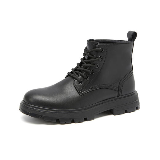 西遇马丁靴男冬季新款复古潮男英伦风短靴厚底增高工装靴22125655 商品图0