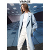  VIMAGE纬漫纪冬季新款保暖绵羊毛中长款外套大衣V1814424 商品缩略图3