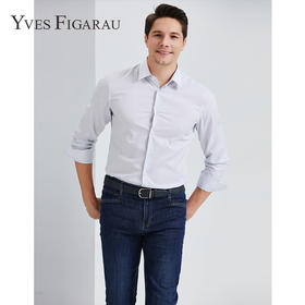 YvesFigarau伊夫·费嘉罗秋冬100%棉商务休闲简约舒适透气长袖衬衫880320