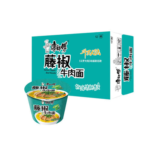 康师傅藤椒牛肉方便面105g*12桶 商品图0