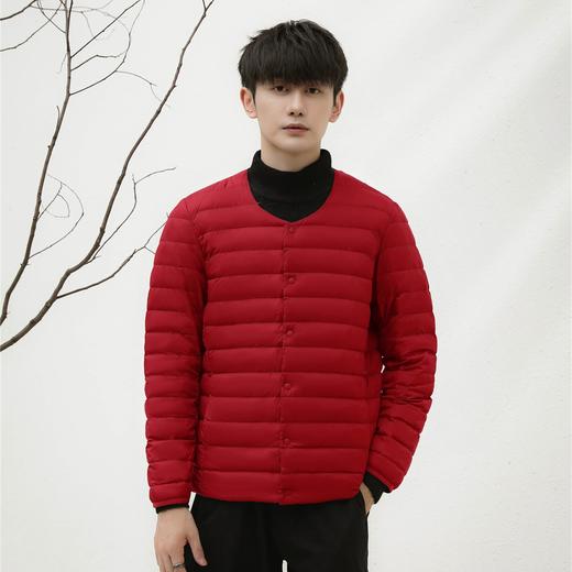 「6款配色！圆领V领自由切换」2022秋冬新款 柔菇菇轻薄羽绒服男内胆V领圆领90绒外套上衣 商品图3