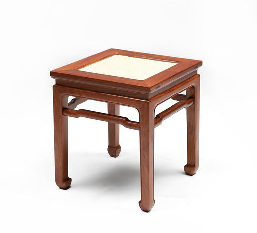 红桥红  家具严选  缅甸花梨（大果紫檀）【藤面 40马蹄腿带束腰 方凳】 商品图2