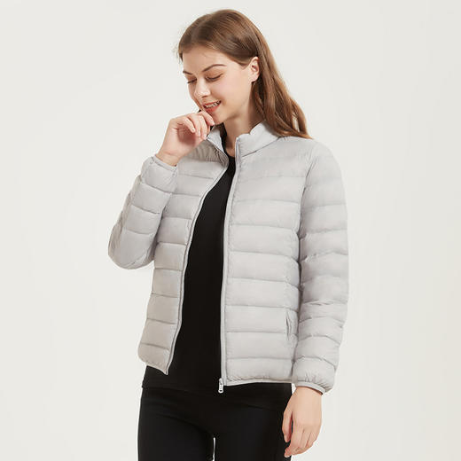 2023新款轻薄冬季外套服秋冬女短款时尚宽松立领外套19 商品图1