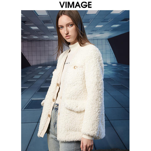 VIMAGE纬漫纪冬季新款保暖洋气显瘦外套女V1814437 商品图2
