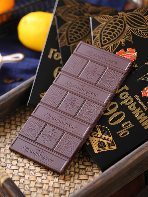 【中欧班列精选2块】俄罗斯进口黑巧克力康美纳卡牌68%\72%\85%\90%可可90g/块 商品图6