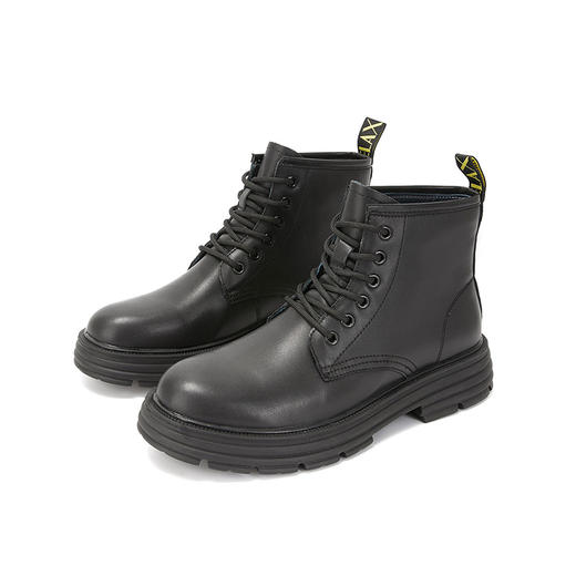 西遇男款马丁靴新款冬季工装鞋复古潮流短靴英伦风靴子22125667 商品图4